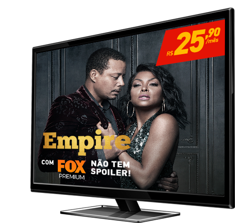 Banner Destaques da TV Fox Premium série Empire com preço de R$25,90 (mês)