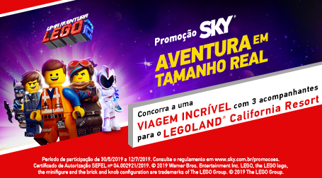 Banner sobre a promoção Lego - Aventura em tamanho real