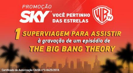 Banner sobre a promoção The Big Bang Theory